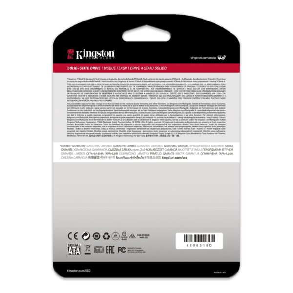 Unidad de Estado Solido Kingston SA400S37/480G - Imagen 3